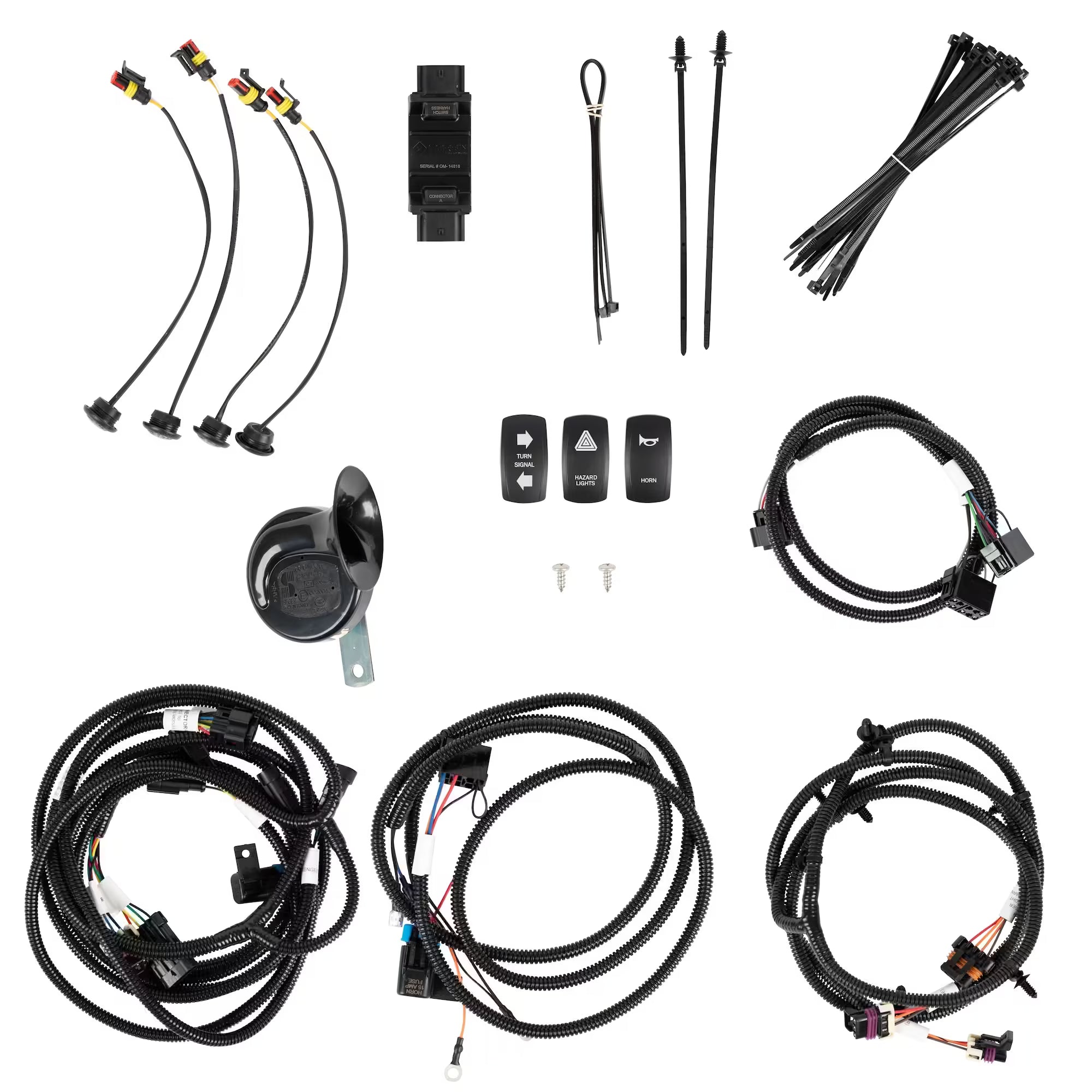 2016 Polaris Ranger 570 Full-Size w/ Round-Tube Cage 2-Door Complete Turn Signal Kit Bundle