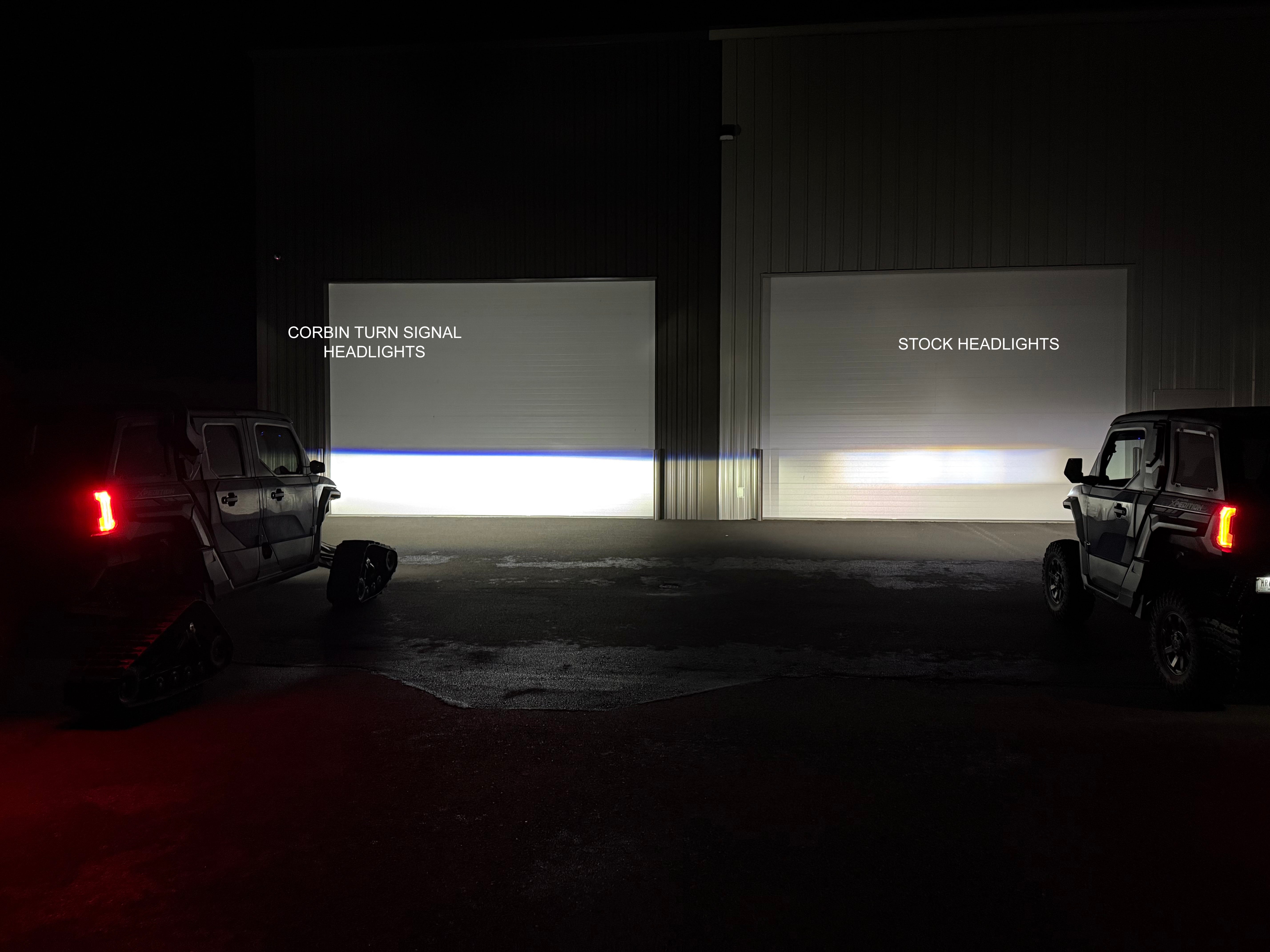 Headlight Replacement with Integrated Turn Signals for Polaris