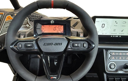 Can-Am Maverick X3 dash with the 10.25 inch touchscreen