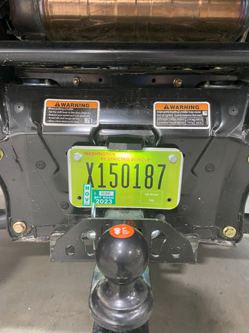 Side Mount with LED light to illuminate the license plate