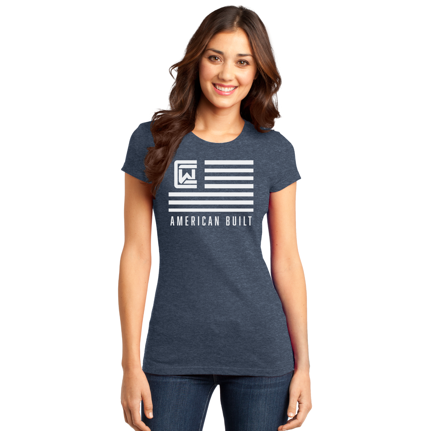 Ladies Tee - Navy - American Built