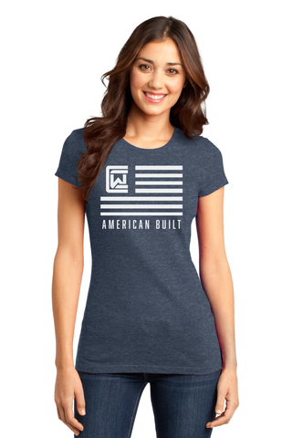 Ladies Tee - Navy - American Built